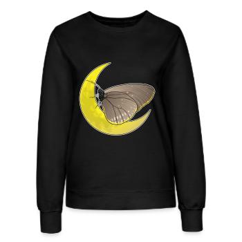 Lune papillon - Sweat Femme - noir - Devant - AI Model Female 172 light (172cm)