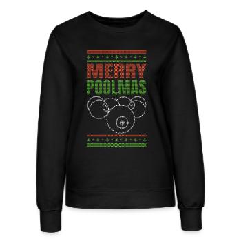 Joueur de billard de Noël - Sweat Femme - noir - Devant - AI Model Female 172 light (172cm)