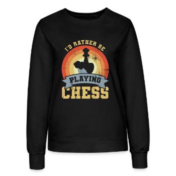 Je préfère jouer aux échecs - Sweat Femme - noir - Devant - AI Model Female 172 light (172cm)