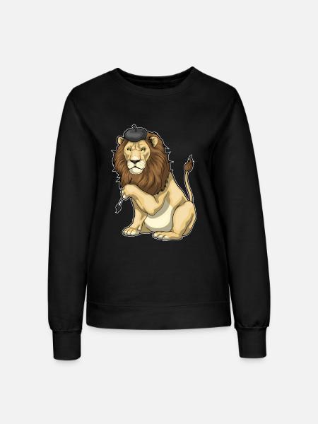 Löwe Maler Pinsel Malen - Frauen Sweatshirt - Schwarz