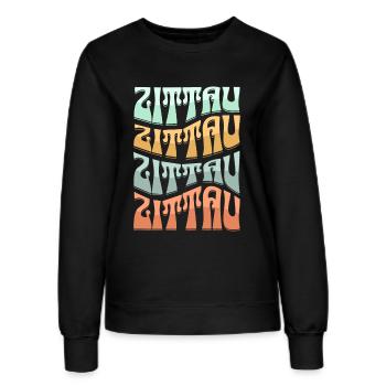 Zittau Stadt am Dreiländereck Oberlausitz Heimat - Frauen Sweatshirt - Schwarz - Vorne - AI Model Female 172 light (172cm)