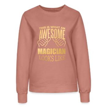 Zauberer - Frauen Sweatshirt - Altrosa - Vorne - AI Model Female 172 dark (172cm)