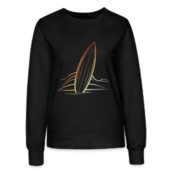 Surfboard - Women’s Sweatshirt - black - Front - AI Model Female 172 light (172cm)
