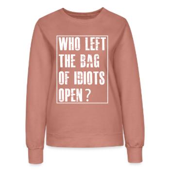 who left the bag - Frauen Sweatshirt - Altrosa - Vorne - AI Model Female 172 dark (172cm)
