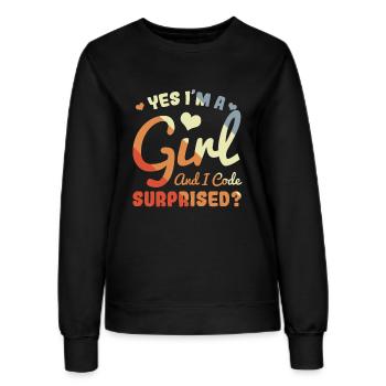 Developer - Women’s Sweatshirt - black - Front - AI Model Female 172 light (172cm)