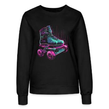 Rollschuhe Steampunk - Frauen Sweatshirt - Schwarz - Vorne - AI Model Female 172 light (172cm)