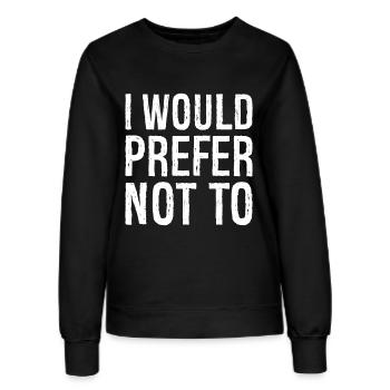 I would prefer not to - Frauen Sweatshirt - Schwarz - Vorne - AI Model Female 172 light (172cm)