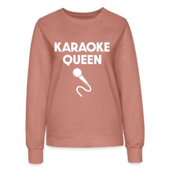 Karaoke-Queen-Mikrofon - Frauen Sweatshirt - Altrosa - Vorne - AI Model Female 172 dark (172cm)