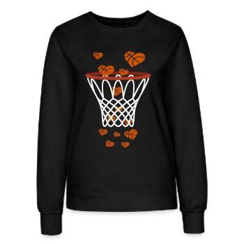 Basketball Liebe Hoop - Frauen Sweatshirt - Schwarz - Vorne - AI Model Female 172 light (172cm)