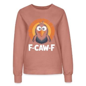 F-Caw-F Meme Krähe - Frauen Sweatshirt - Altrosa - Vorne - AI Model Female 172 dark (172cm)