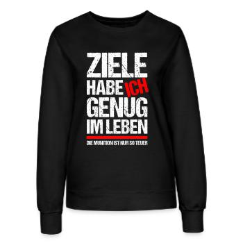 Ziele im Leben Gamer Spruch - Frauen Sweatshirt - Schwarz - Vorne - AI Model Female 172 light (172cm)