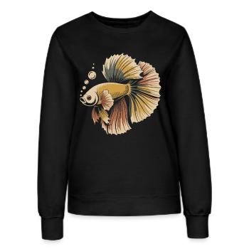 Betta Farbexplosion Fisch - Frauen Sweatshirt - Schwarz - Vorne - AI Model Female 172 light (172cm)