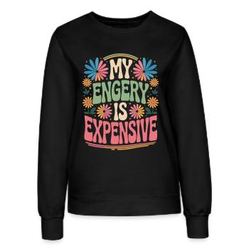 Mon énergie est chère - Sweat Femme - noir - Devant - AI Model Female 172 light (172cm)