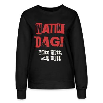 Wattn Dag Watt mutt dat mutt - Sweat Femme - noir - Devant - AI Model Female 172 light (172cm)
