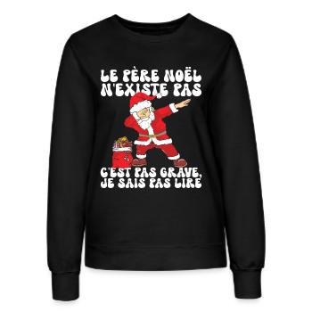 Weihnachtsmann Geschenkidee Humor Frohe Weihnachten - Frauen Sweatshirt - Schwarz - Vorne - AI Model Female 172 light (172cm)
