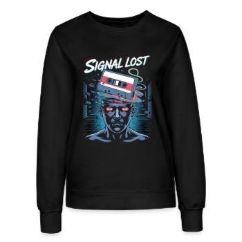 Signal Lost Kassette Geist - Frauen Sweatshirt - Schwarz - Vorne - AI Model Female 172 light (172cm)