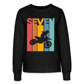 7. Geburtstag Motocross - Frauen Sweatshirt - Schwarz - Vorne - AI Model Female 172 light (172cm)