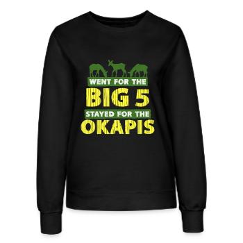 Okapi Tier - Frauen Sweatshirt - Schwarz - Vorne - AI Model Female 172 light (172cm)
