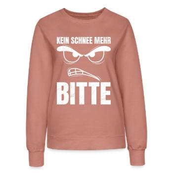 Winterdienst KEIN SCHNEE MER BITTE Lustiges - Frauen Sweatshirt - Altrosa - Vorne - AI Model Female 172 dark (172cm)