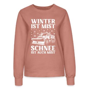 Winterdienst WINTER IST MIST SCHNEE IST MIST - Frauen Sweatshirt - Altrosa - Vorne - AI Model Female 172 dark (172cm)