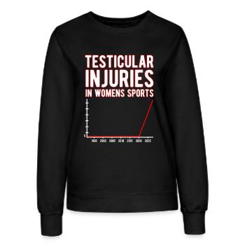 Blessures testiculaires dans le sport féminin Inportables - Sweat Femme - noir - Devant - AI Model Female 172 light (172cm)