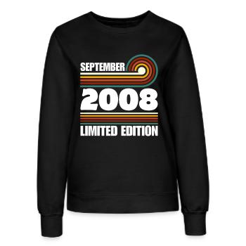 Limited Edition 2008 18. Geburtstag Geschenk - Frauen Sweatshirt - Schwarz - Vorne - AI Model Female 172 light (172cm)