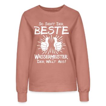 Bester Wassermeister - Frauen Sweatshirt - Altrosa - Vorne - AI Model Female 172 dark (172cm)
