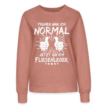 carreleur - Sweat Femme - rose poudré - Devant - AI Model Female 172 dark (172cm)