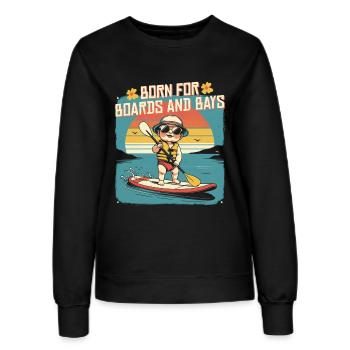 Stand Up Paddle - Frauen Sweatshirt - Schwarz - Vorne - AI Model Female 172 light (172cm)