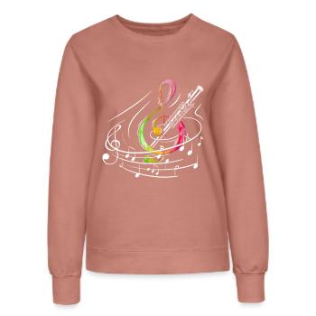 Marimbiste Musicien de percussion de pratique - Sweat Femme - rose poudré - Devant - AI Model Female 172 dark (172cm)