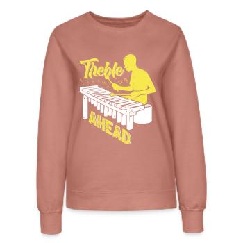 Marimbaspieler, Triple vor Percussion Marimbist - Frauen Sweatshirt - Altrosa - Vorne - AI Model Female 172 dark (172cm)