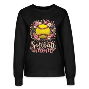 Maman de softball fleuriste Maman - Sweat Femme - noir - Devant - AI Model Female 172 light (172cm)