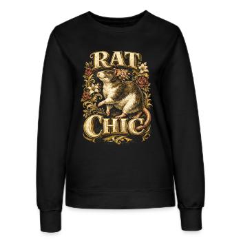 Color Rat Fancy Rat House Rat Chic - Sweat Femme - noir - Devant - AI Model Female 172 light (172cm)