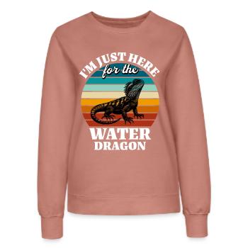 Drôle de dictons sur les dragons d’eau chinois - Sweat Femme - rose poudré - Devant - AI Model Female 172 dark (172cm)