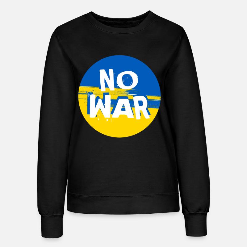 Ingen krig i Ukraine - Sweatshirt til damer - sort