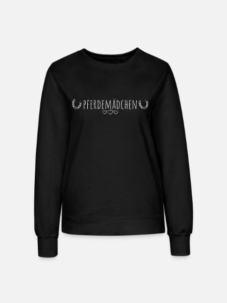 Pferdemädchen - Frauen Sweatshirt - Schwarz
