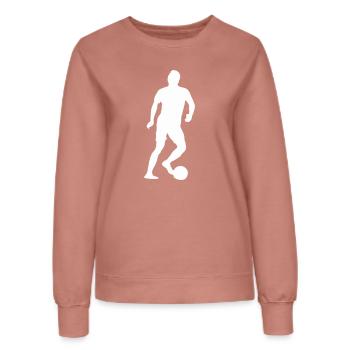 Joueur de football - Sweat Femme - rose poudré - Devant - AI Model Female 172 dark (172cm)
