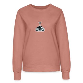 Explore more - Wanderer - Frauen Sweatshirt - Altrosa - Vorne - AI Model Female 172 dark (172cm)