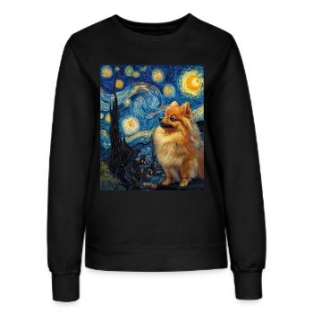 Zwergspitz Spitz Pomeranian - Sweat Femme - noir - Devant - AI Model Female 172 light (172cm)