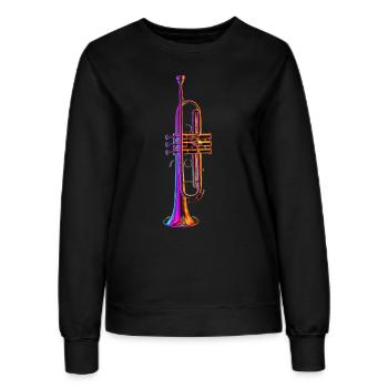 Trompete - Frauen Sweatshirt - Schwarz - Vorne - AI Model Female 172 light (172cm)