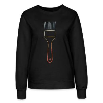 Vintage Lackierpinsel - Frauen Sweatshirt - Schwarz - Vorne - AI Model Female 172 light (172cm)
