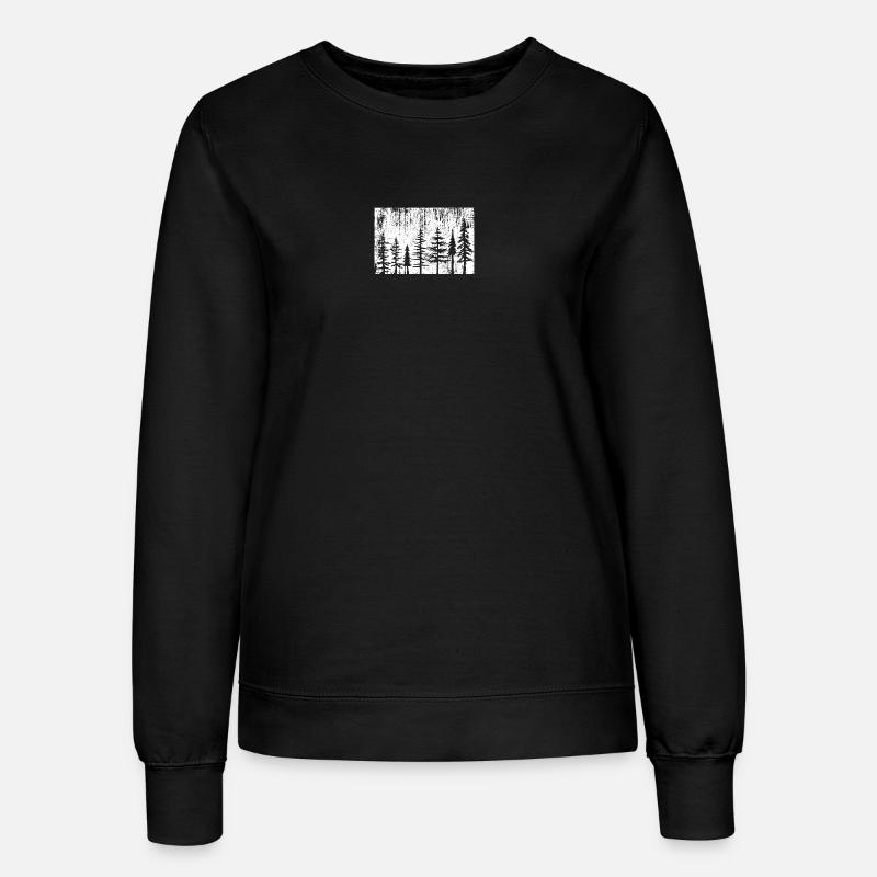 Monochrome Forest Silhouette - Women’s Sweatshirt - black