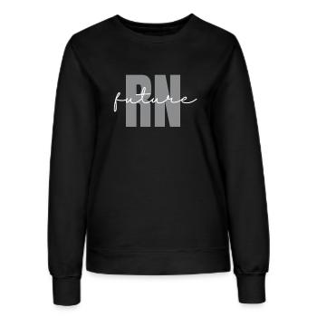 future rn registered nurse - Women’s Sweatshirt - black - Front - AI Model Female 172 light (172cm)