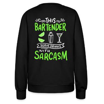 Barman - Sweat Femme - noir - Dos - AI Model Female 172 light (172cm)