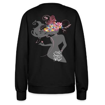 Girl Sommer - Frauen Sweatshirt - Schwarz - Hinten - AI Model Female 172 light (172cm)