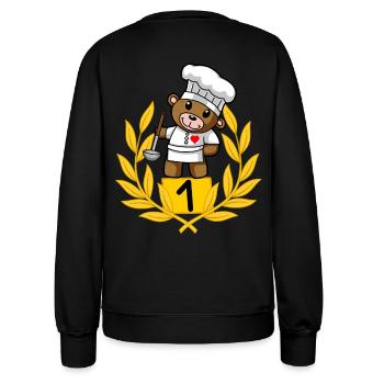 Chef Chef Cuisinier Amateur Métiers de la cuisine - Sweat Femme - noir - Dos - AI Model Female 172 light (172cm)