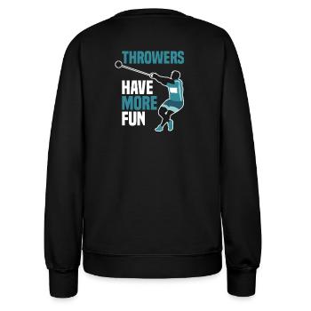 Leichtathletik - Frauen Sweatshirt - Schwarz - Hinten - AI Model Female 172 light (172cm)