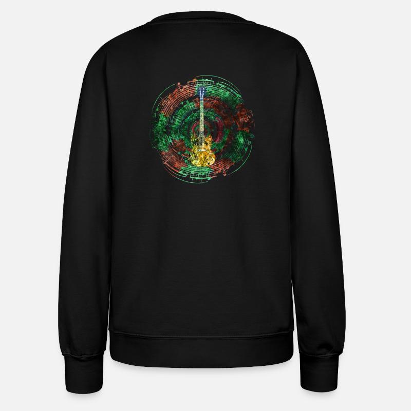 Music Circle mit Gitarre - Frauen Sweatshirt - Schwarz