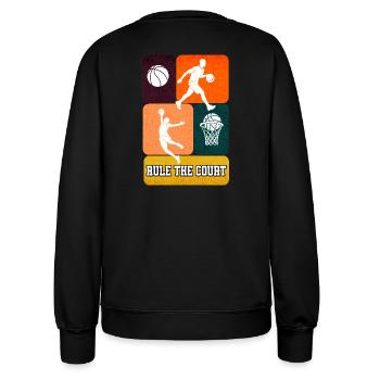 Rule the Court - Basketball - Frauen Sweatshirt - Schwarz - Hinten - AI Model Female 172 light (172cm)