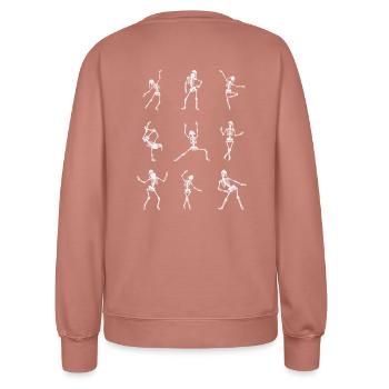 Dynamic dance silhouettes - Women’s Sweatshirt - dusky rose - Back - AI Model Female 172 dark (172cm)
